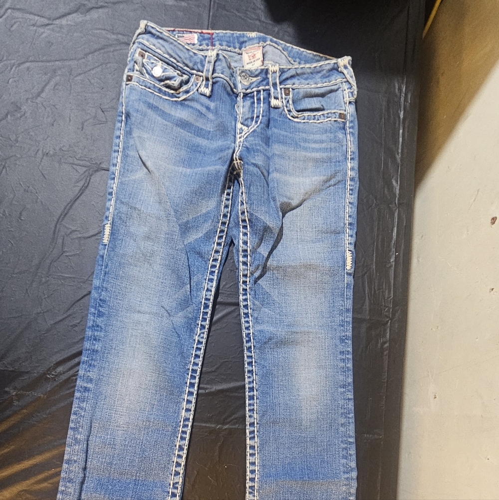 True Religion Light Blue Straight Jeans